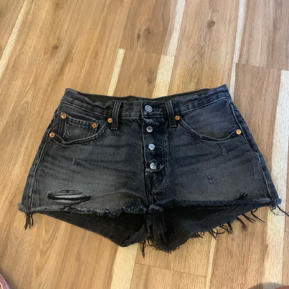 Levi Black Denim Shorts